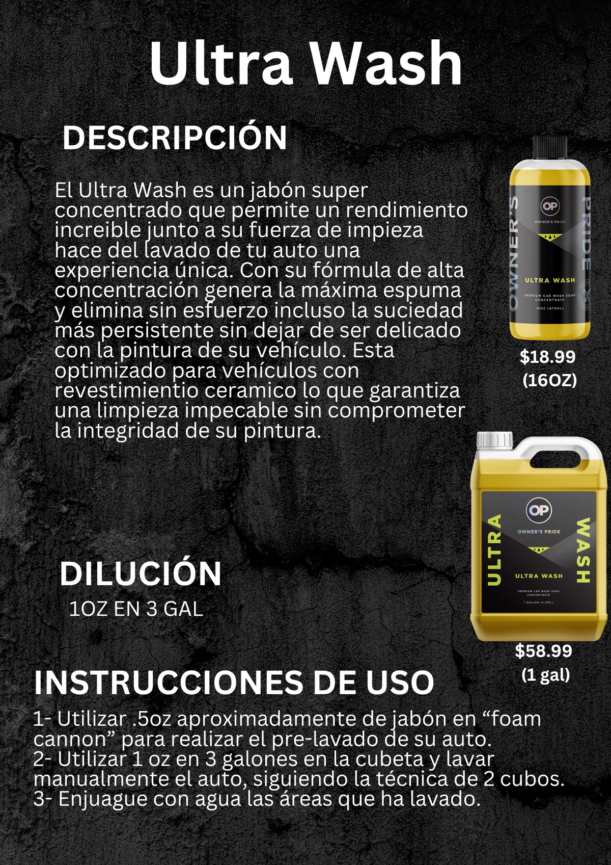 ULTRA WASH SHAMPOO CONCENTRATE